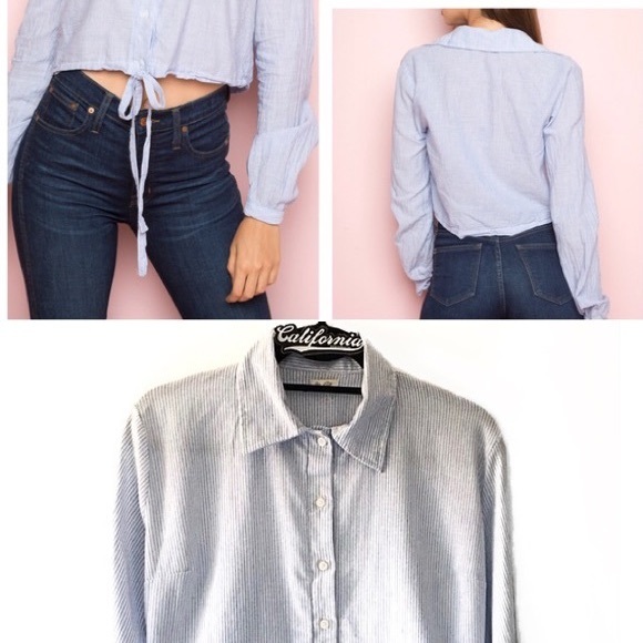 Brandy Melville Cropped Collar Shirt - Picture 7 of 7